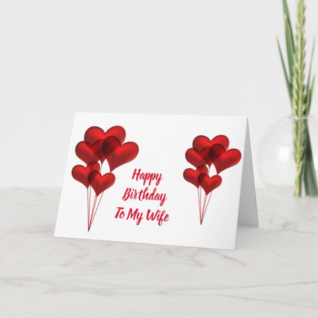 CARTE **AMOUR POUR MA FEMME** POUR VOTRE ANNIVERSAIRE (Devant)