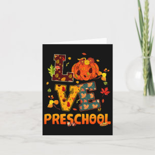 Carte Amour Préscolaire Enseignant Cadeau Automne Et Aut