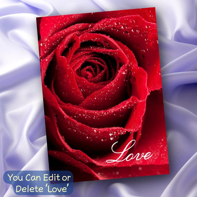 Carte Amour Relation Amitiés Rose Rouge Tous Usages (Créateur téléchargé)