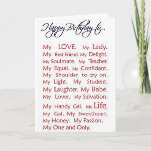 CARTE "AMOUR REMPLIE" POUR "MON AMOUR"