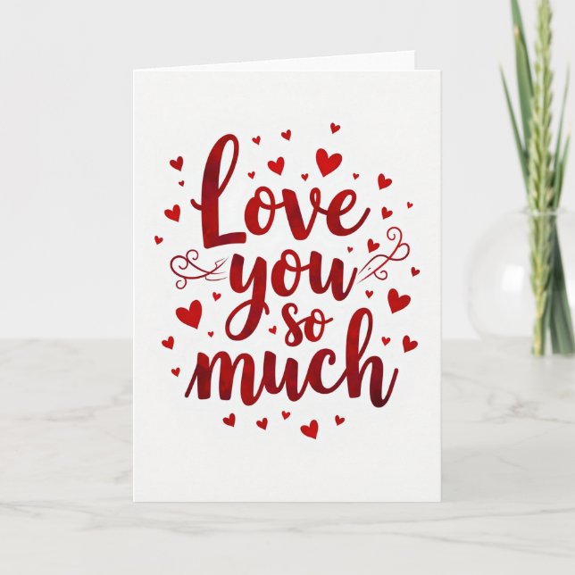 Carte Amour Romantique Je T'Aime Tellement (Devant)