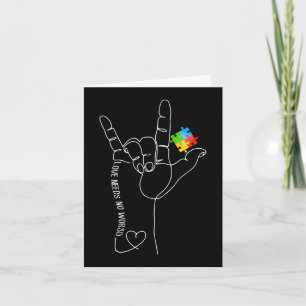 Carte Amour Sensibilisation sur l'autisme Mois Pas besoi