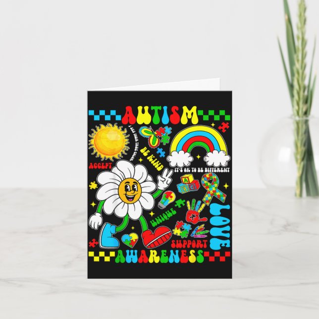 Carte Amour soutien accepter autiste conscience de l'aut (Devant)