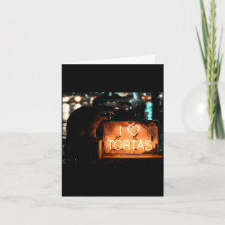 Carte Amour tortas raton laveur nourriture mexicaine 