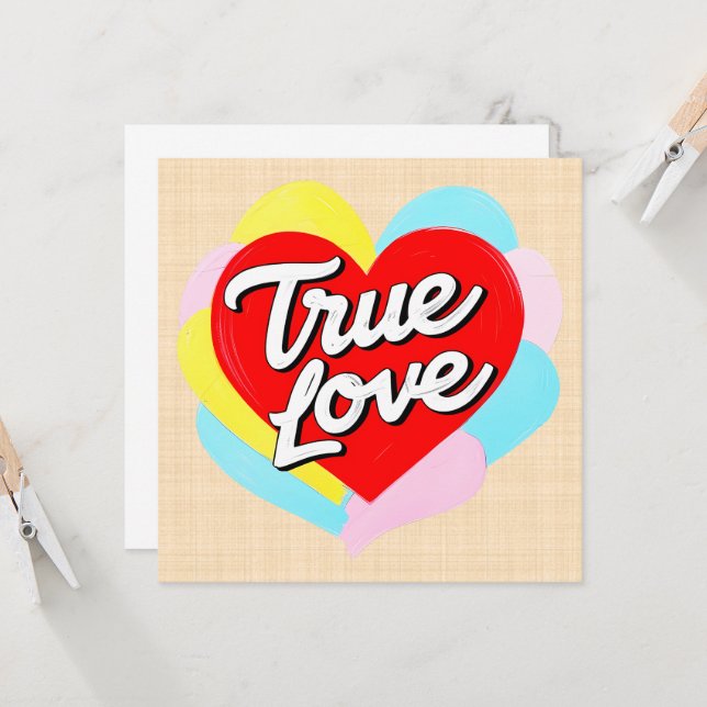 Carte Amour Véritable (Devant/Arrière en situation)