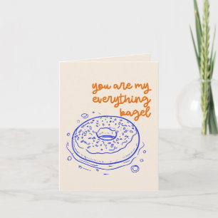 Carte Amoureux de bagel amusant Valentine Love Blank à l