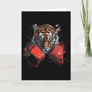 Carte Amoureux de boxe de tigre Gants de boxe Kickboxing