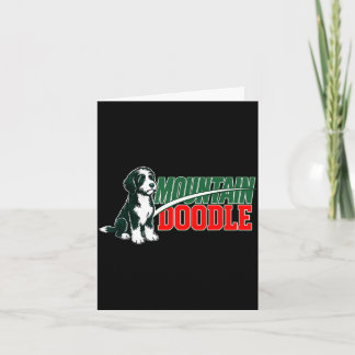 Carte Amoureux de chien doodle de montagne vintage rétro