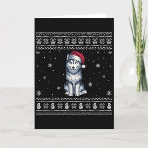 Carte Amoureux de chien Husky Sibérien Hommes Femmes San