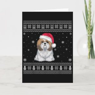 Carte Amoureux de chien Shih Tzu Hommes Femmes Santa vil
