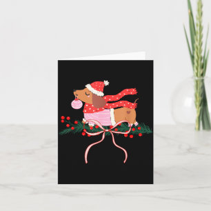 Carte Amoureux de chien teckel vintage mignon Noël