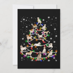 Carte Amoureux de chiens   Sapin de Noël Labrador