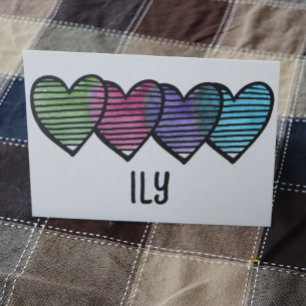 Carte Amoureux de coeurs mignon rétro Saint Valentin    