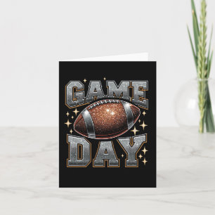 Carte Amoureux de football Bling Automne Football jour d