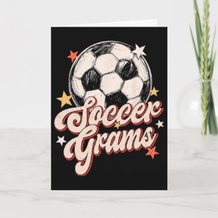 Carte Amoureux de footballeur rétro groovy Soccer Grams
