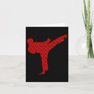 Carte Amoureux de karaté Saint-Valentin Cœurs Amour Silh