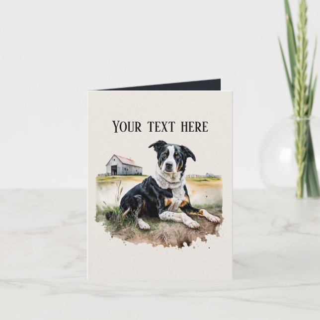 Carte amoureux de les chiens mignons ajouter du texte (Devant)