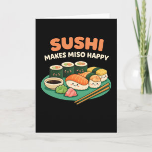 Carte amoureux de nourriture drôle Sushi Japonais Rend M