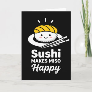 Carte amoureux de nourriture drôle Sushi Japonais Rend M