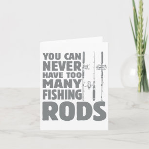 Carte Amoureux de pêche amusant Pêcheur Rods Design