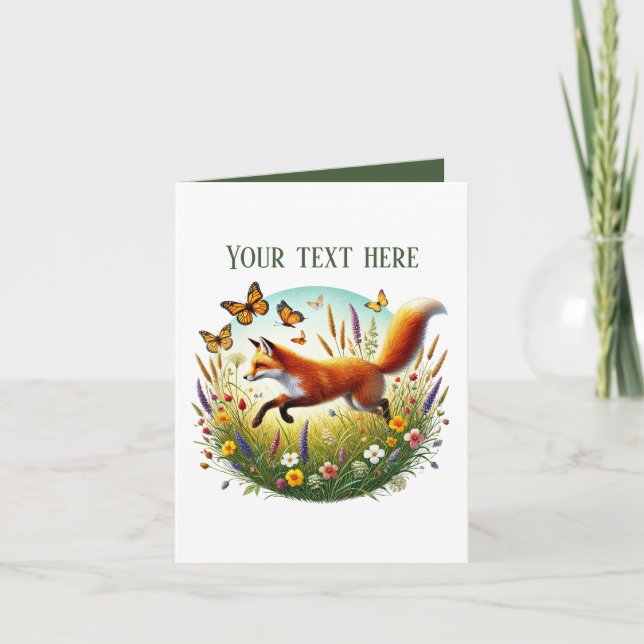 Carte Amoureux de renards mignons ajoutent du texte  (Devant)