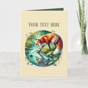 Carte Amoureux de renards mignons ajoutent du texte 