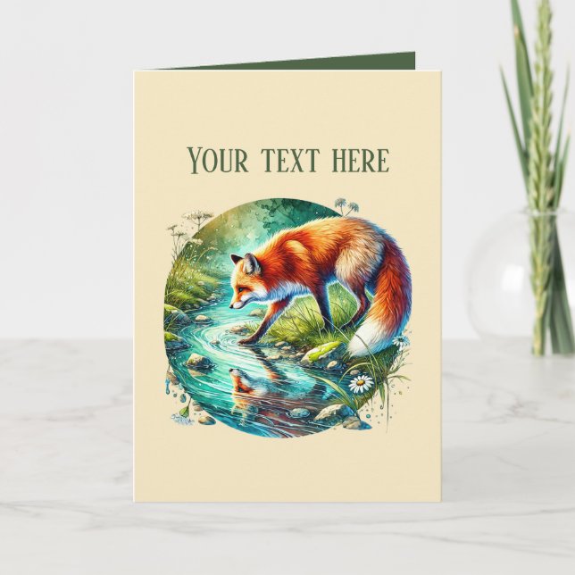 Carte Amoureux de renards mignons ajoutent du texte  (Devant)