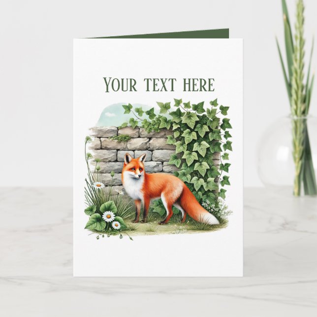 Carte Amoureux de renards mignons ajoutent du texte  (Devant)