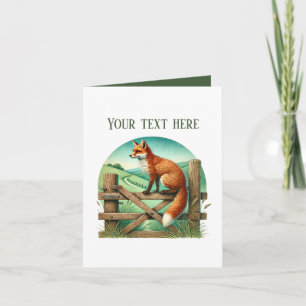 Carte Amoureux de renards mignons ajoutez du texte
