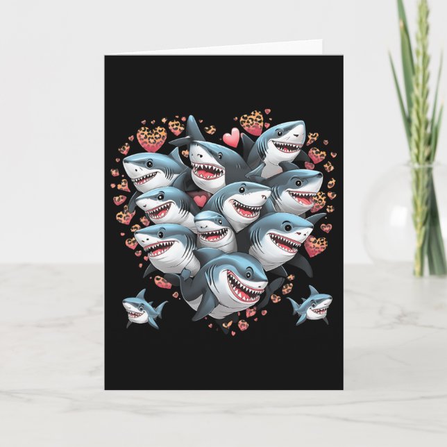 Carte Amoureux de requins plongeurs marins requins forma (Devant)