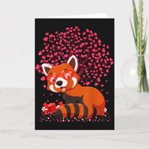 Carte Amoureux des animaux Panda roux drôle de la Saint-