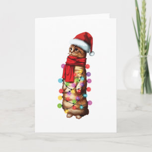 Carte Amoureux des chats mignon Munchkin Funny Noël cade