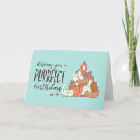 Amoureux des chats mignon Purrfect Anniversaire dr