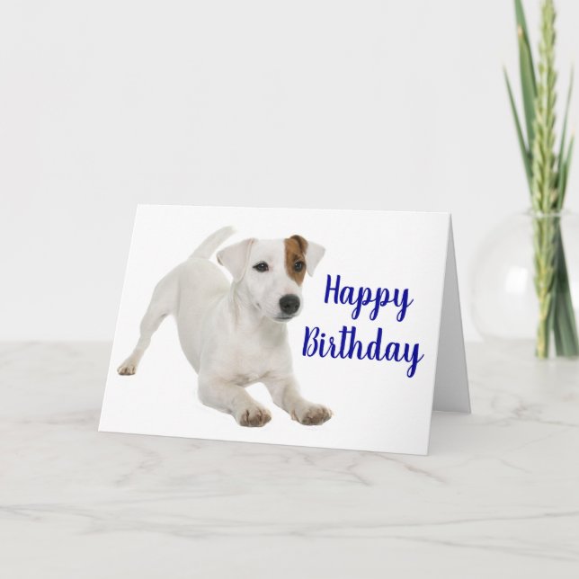 Carte Amoureux des chiens de chiot mignon Jack Russell T (Devant)
