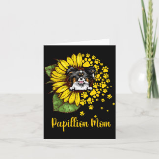 Carte Amoureux des chiens maman papillon tournesol femme