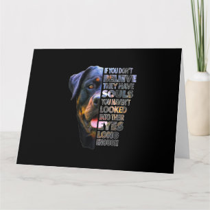 Carte Amoureux des chiens Rottweiler Soul I Love Rotties
