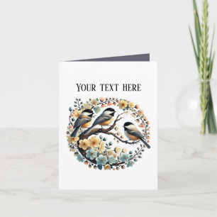 Carte Amoureux des mésanges mignonnes