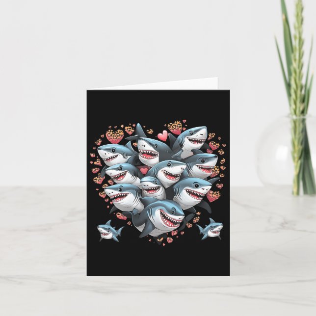 Carte Amoureux des requins Plongeurs marins Requins form (Devant)
