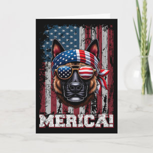 Carte Amoureux du chien berger hollandais patriotique Dr