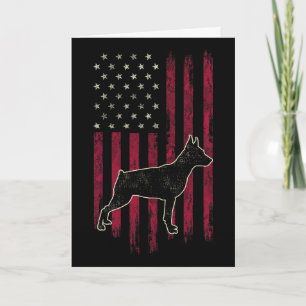 Carte Amoureux du chien Miniature Pinscher Drapeau Améri