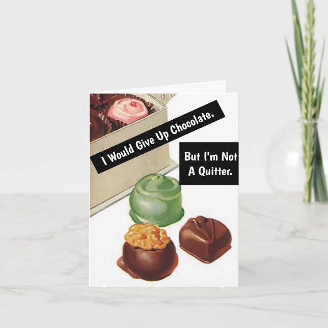 Carte Amoureux du chocolat Amusant Anniversaire Vintage (Devant)