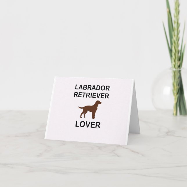 Carte amoureux du labrador chocolat (Devant)