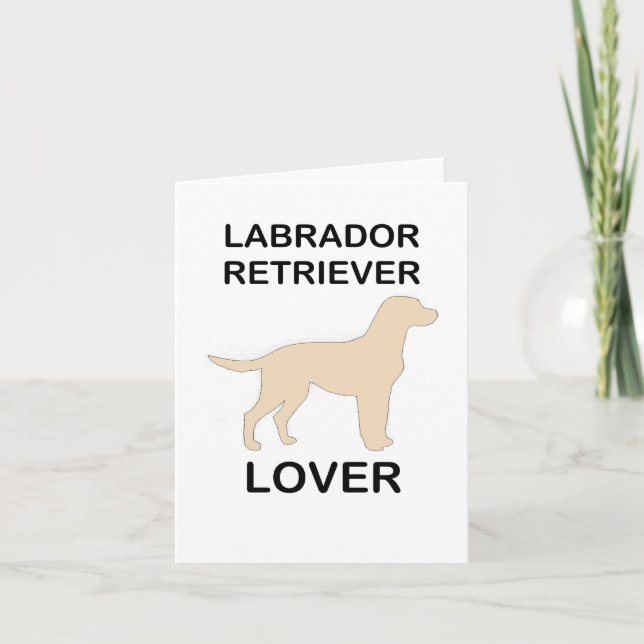 Carte amoureux du labrador jaune (Devant)