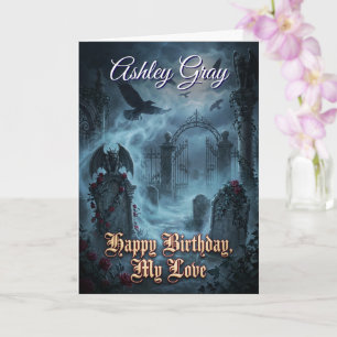 Carte Amoureux gothiques Anniversaire sombre romantique