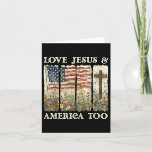 Carte Amours Et Jésus Amérique Aussi 4 juillet Fleur sau