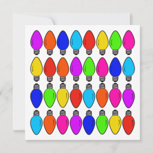 Carte Ampoules de Noël Motif
