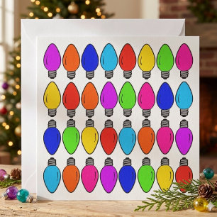 Carte Ampoules de Noël Motif