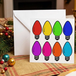 Carte Ampoules de Noël Vintage