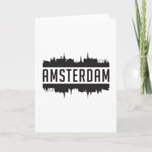 Carte Amsterdam City Skyline Cityscape Life Funny Gift