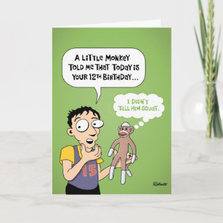 Carte Amusant 12ème anniversaire